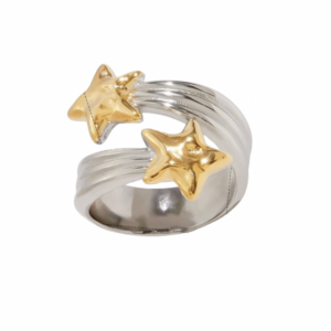 Anillo de estrella - Silver & Gold