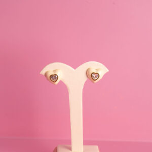 Aretes de corazón blanco - Valentine's